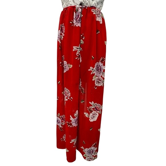 Lily Rose White and Red Maxi Dress - Picture 5 of 13